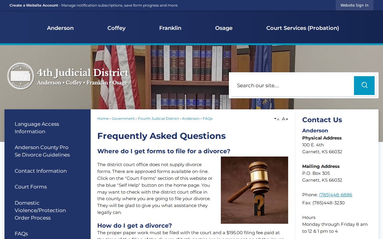 Franklin County court records copy information