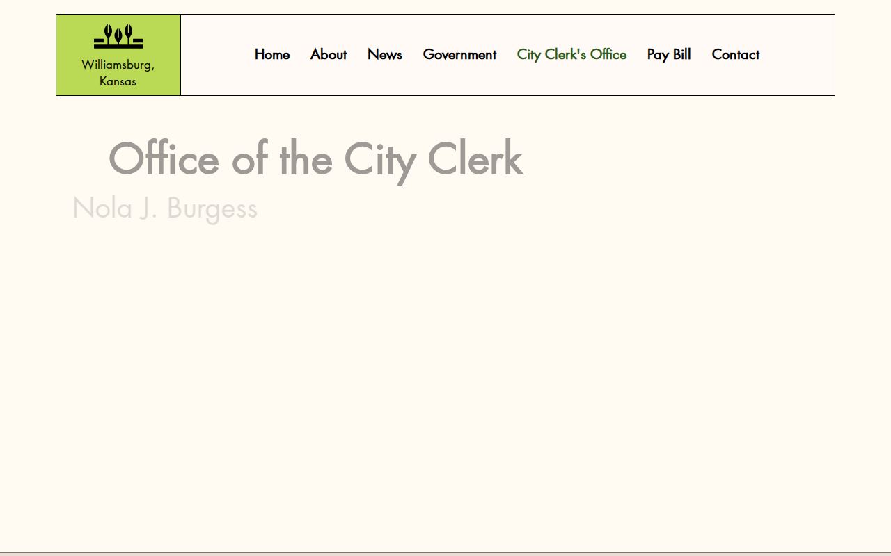 Williamsburg city clerk and public document information